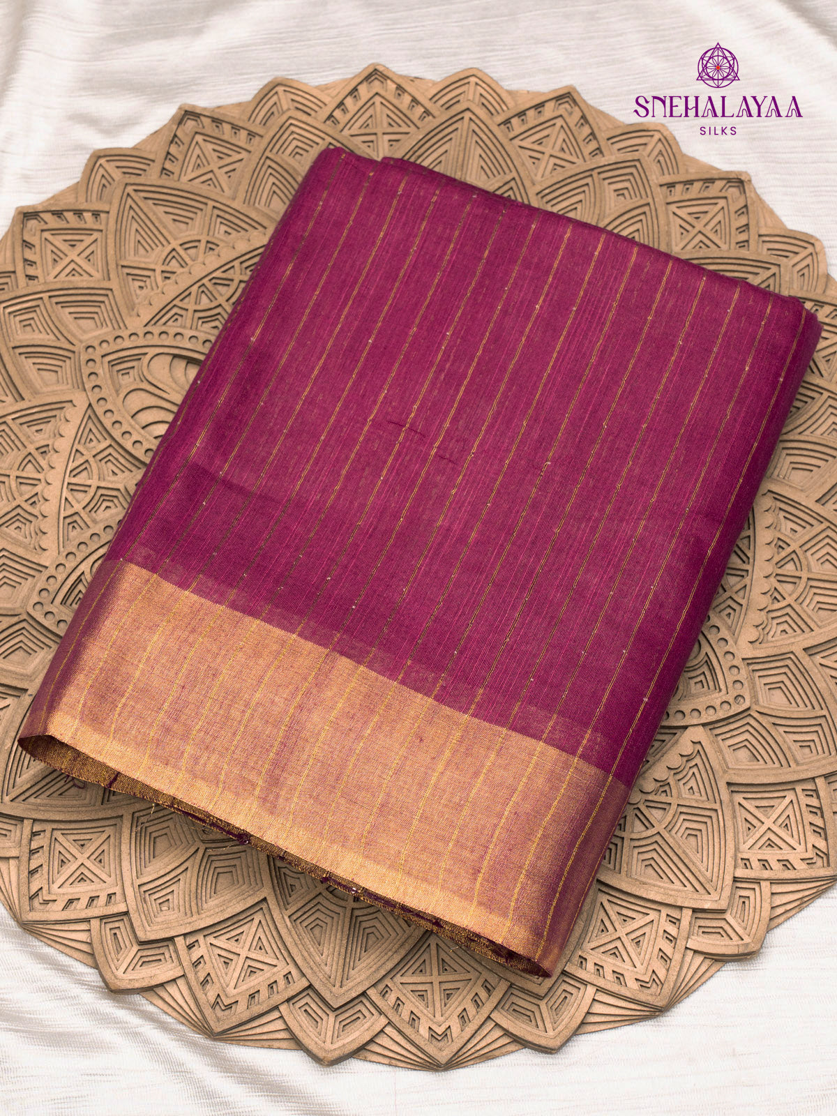 Burgundy Bamboo Silk Saree
